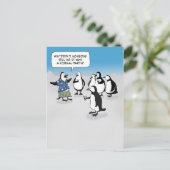 Cute pinguin party briefkaart (Staand voorkant)