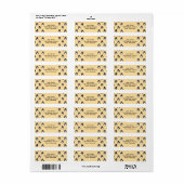 Cute pinguin patroon - gouden geel etiket (Full Sheet)