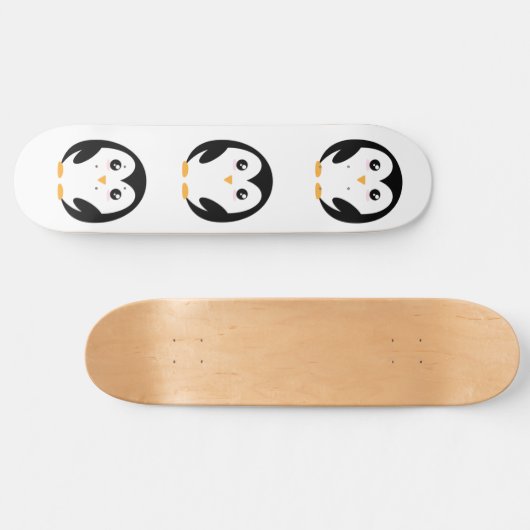 Cute pinguin persoonlijk skateboard (Horizontaal)
