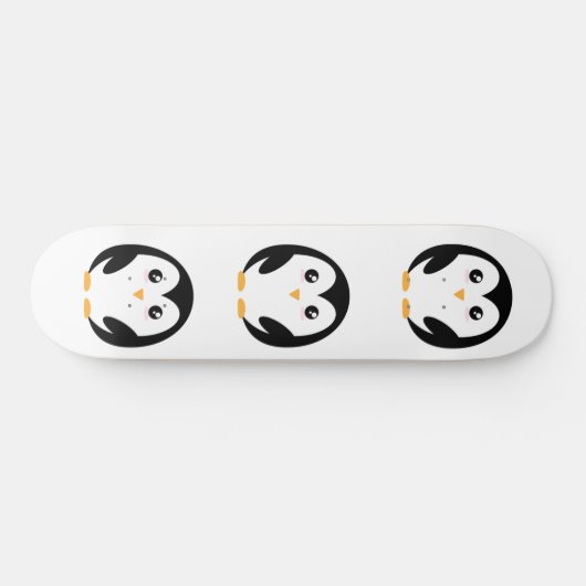 Cute pinguin persoonlijk skateboard (Horizontaal)