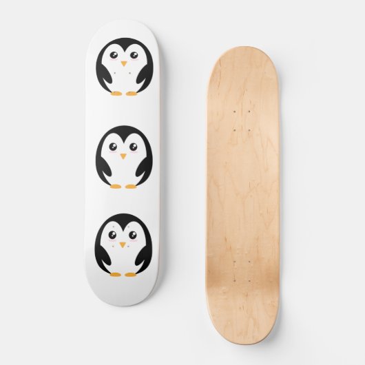 Cute pinguin persoonlijk skateboard (Voorkant)