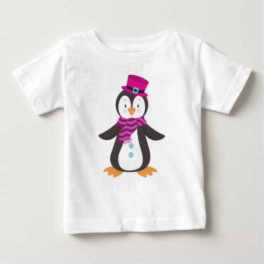 Cute pinguin, pinguïn met Pet, pinguïn met scarf (Voorkant)