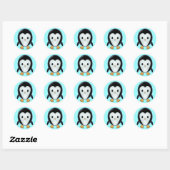 Cute Pinguïn Stickers (Vel)