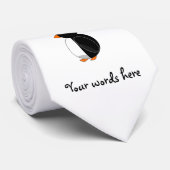 Cute pinguin stropdas (Opgerold)