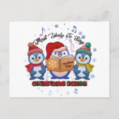 Cute Pinguins die kerstliedjes zingen Briefkaart (Voorkant)