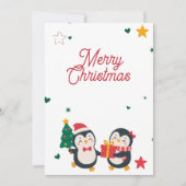 Cute Pinguïns Kerstkaart (Voorkant)
