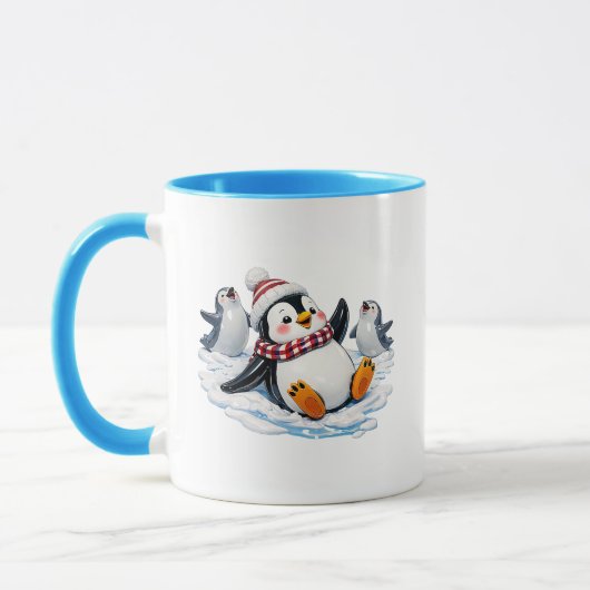 Cute Pinguïns Winter Illustratie Mok (Links)