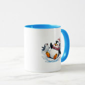 Cute Pinguïns Winter Illustratie Mok (Voorkant rechts)