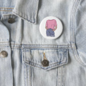 Cute Pink 80 Mode Kleding esthetisch Ronde Button 5,7 Cm (In situ)