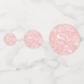 Cute Pink Abstract Faux Marble Patroon Confetti (Achterkanten)
