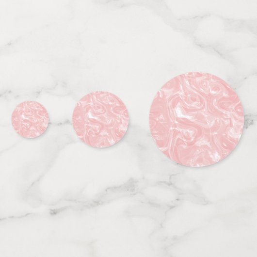 Cute Pink Abstract Faux Marble Patroon Confetti (Achterkanten)