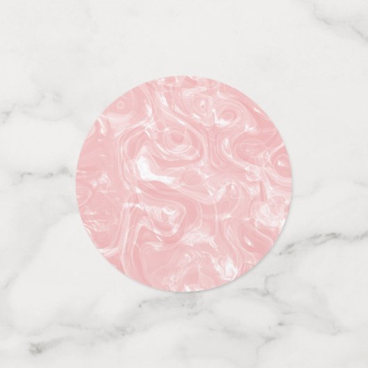 Cute Pink Abstract Faux Marble Patroon Confetti (Kleine voorkant)