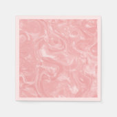 Cute Pink Abstract Faux Marble Patroon Servet (Voorkant)