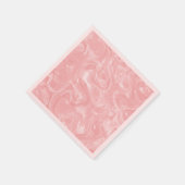 Cute Pink Abstract Faux Marble Patroon Servet (Hoek)