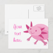Cute Pink Albino Axolotl Briefkaart (Voorkant / Achterkant)