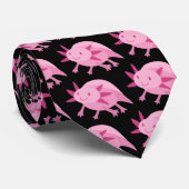 Cute Pink Albino Axolotl Stropdas (Opgerold)