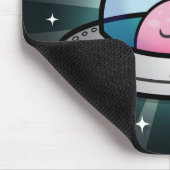 Cute Pink Alien Mousepad Muismat (Hoek)