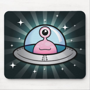 Cute Pink Alien Mousepad Muismat