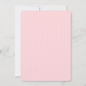 Cute Pink Anchor Nautical Girl Baby shower Kaart (Achterkant)