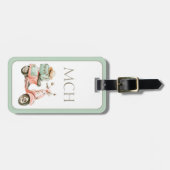 Cute Pink and Aqua Coastal Scooter Bagagelabel (Voorkant horizontaal)