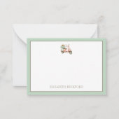 Cute Pink and Aqua Coastal Scooter Notitiekaartje (Voorkant)