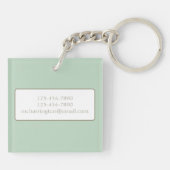 Cute Pink and Aqua Coastal Scooter Sleutelhanger (Achterkant)