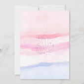 Cute Pink and Blue Crystal Gem Gender Reveal Kaart (Achterkant)