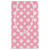 Cute Pink and Blue Daisies Pattern Personalized Klein Cadeauzakje (Achterkant)