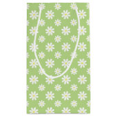 Cute Pink and Green Daisies Pattern Personalized Klein Cadeauzakje (Achterkant)