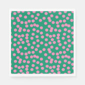Cute Pink and Green Stippen and Spots Pattern Servet (Voorkant)