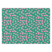 Cute Pink and Green Stippen and Spots Pattern Tafelkleed (Voorkant (Horizontaal))