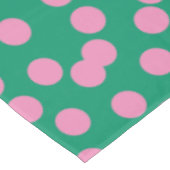 Cute Pink and Green Stippen and Spots Pattern Tafelkleed (Gekanteld)