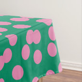 Cute Pink and Green Stippen and Spots Pattern Tafelkleed (Voorbeeld)