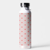 Cute Pink And Red Strawberry Pattern Water Bottle. Waterfles (Links)
