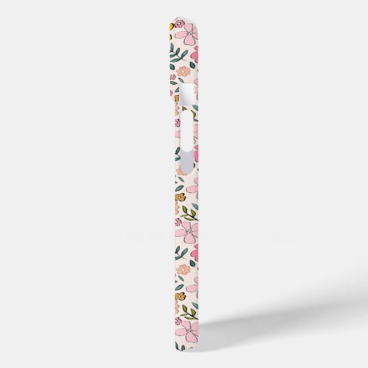 Cute Pink and Yellow Floral Pattern Case-Mate iPhone Case (Achterkant / Links)