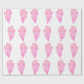 Cute Pink Angel Wings Cadeaupapier (Vlak)
