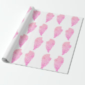 Cute Pink Angel Wings Cadeaupapier (Uitgerold)