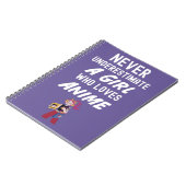 Cute Pink Anime Lover Gifts For Girls Kids Kaiwaii Notitieboek (Linkerzijde)