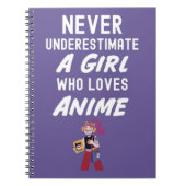 Cute Pink Anime Lover Gifts For Girls Kids Kaiwaii Notitieboek (Voorkant)