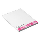 Cute Pink Art Business Logo Swag Notitieblok (Schuin)