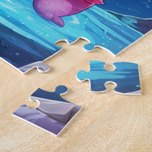 Cute Pink Axolotl Legpuzzel (Zijkant)