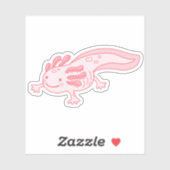 Cute Pink Axolotl Sticker (Vel)