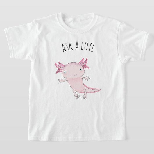 Cute Pink Axolotl T-shirt (Laagn)