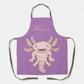 Cute Pink Axolotl Thunder_Cove Apron Schort (Voorkant)