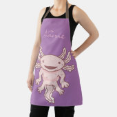 Cute Pink Axolotl Thunder_Cove Apron Schort (Insitu)