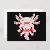 Cute Pink Axolotl Thunder_Cove Briefkaart (Voorkant / Achterkant)