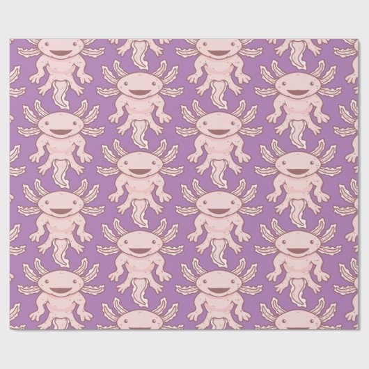Cute Pink Axolotl Thunder_Cove Cadeaupapier (Vlak)