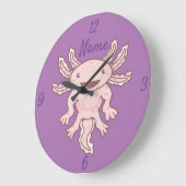 Cute Pink Axolotl Thunder_Cove Grote Klok (Hoek)