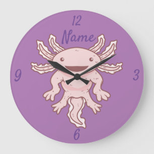Cute Pink Axolotl Thunder_Cove Grote Klok