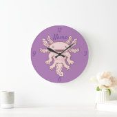 Cute Pink Axolotl Thunder_Cove Grote Klok (Huis)